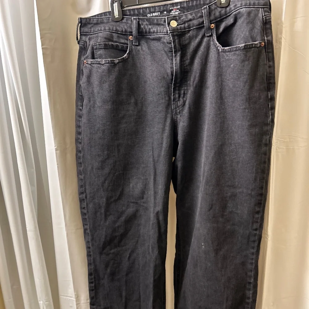 Old Navy Women's High Rise Barrel Jeans - Picture 1 of 3